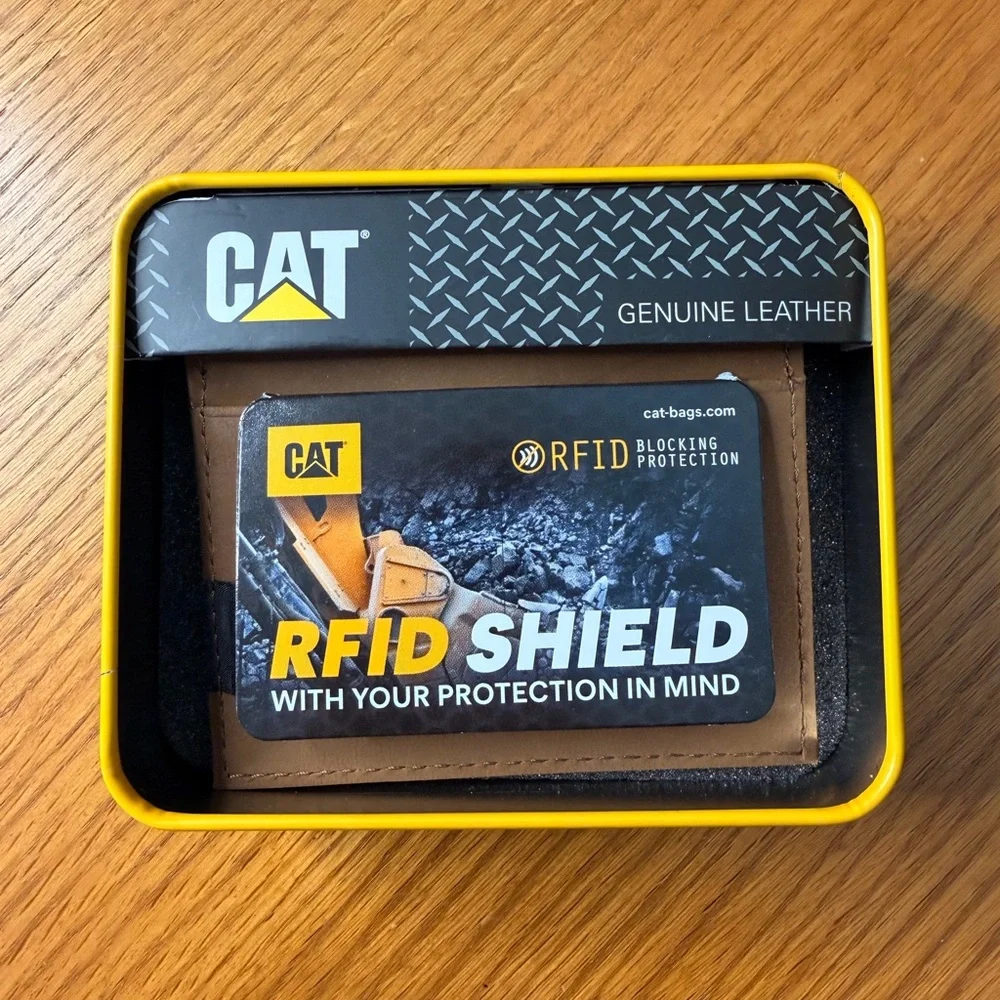 Caterpillar Brown RFID Shield Money Clip